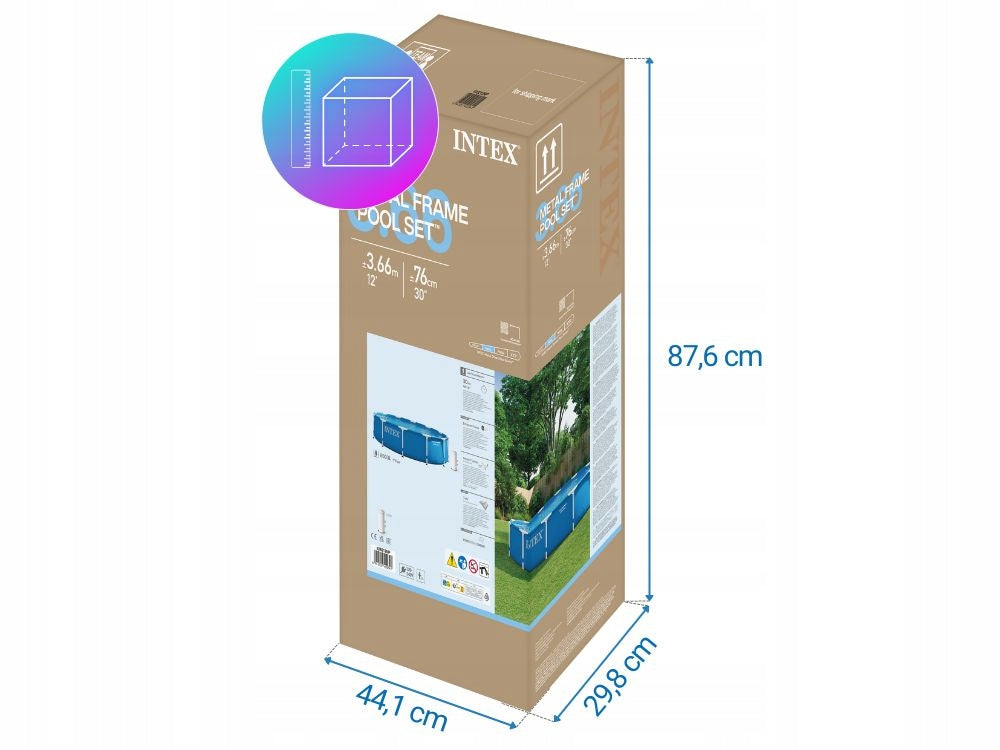 Intex 28212 Garden Pool with Pump 366x76 MODEL 2025 Volume 6503 l