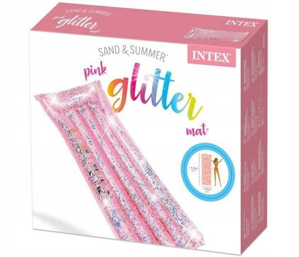 Pripučiamas paplūdimio čiužinys Intex Glitter, 170x53x15 cm