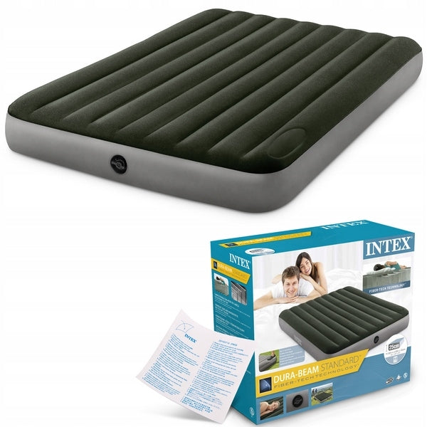Intex Nafukovací postel Dura-Beam Queen Downy 152x203x25cm s nožní pumpou