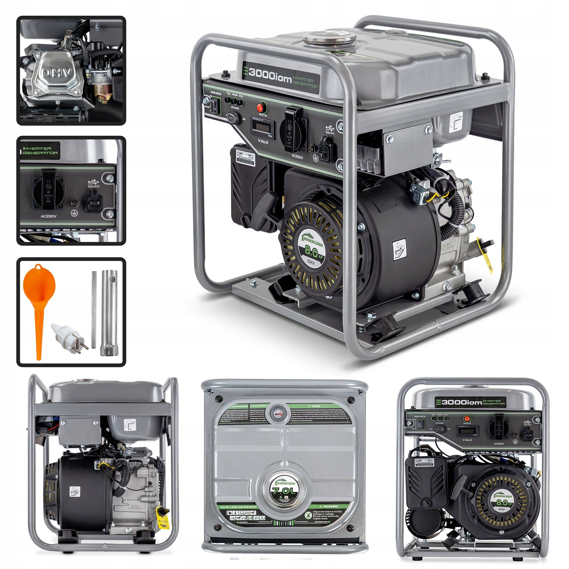 Inverter Generator Set 3,0kW 230V INVERTER Barracuda 3000 1F
