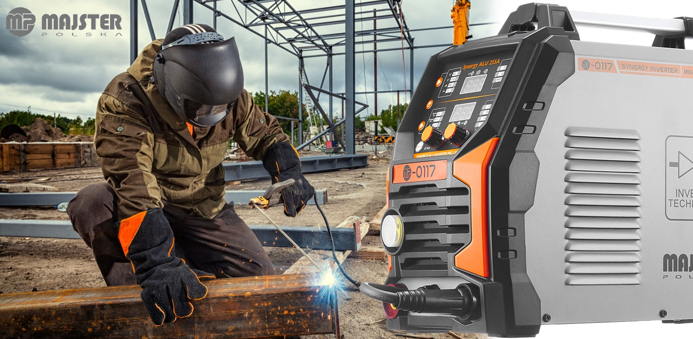 Inverter welder ALUMINIUM MIG FLUX MMA TIG migomat SYNERGY 255 MP0117 Packaging status original