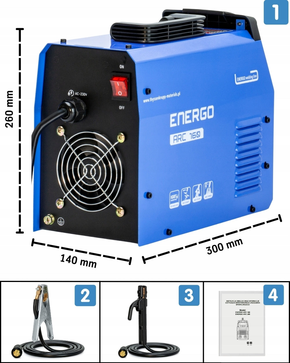 Inverter welder ENERGOarc 160A MMA TIG Lift welding machine Welding methods MMA