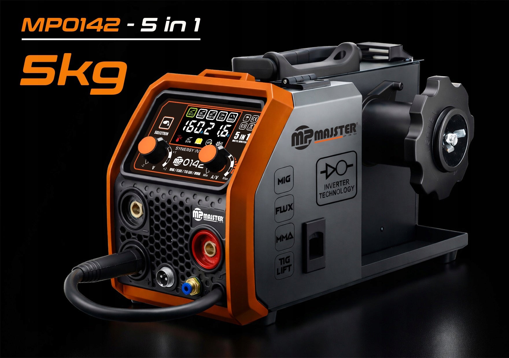 Inverter welder MIGOMAT IGBT FLUX MIG MAG MMA Majster MP0142 Pro 5kg Packaging status original