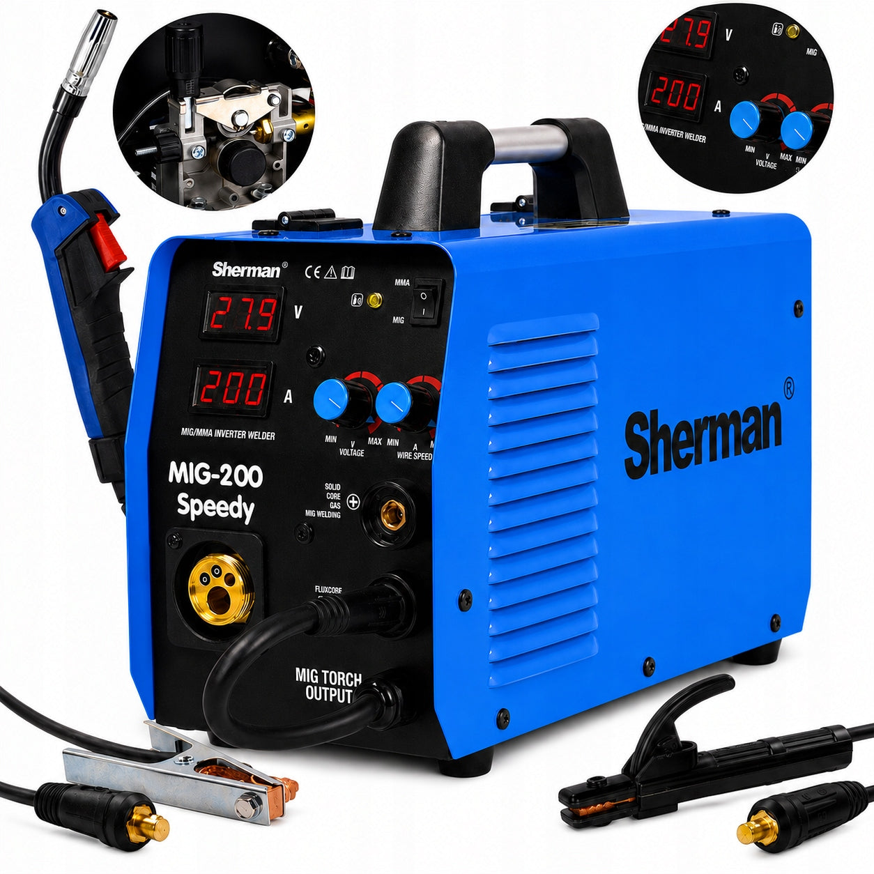 Inverter welder MIGOMAT Sherman MIG 200 Speedy MAG MMA FLUX 230V