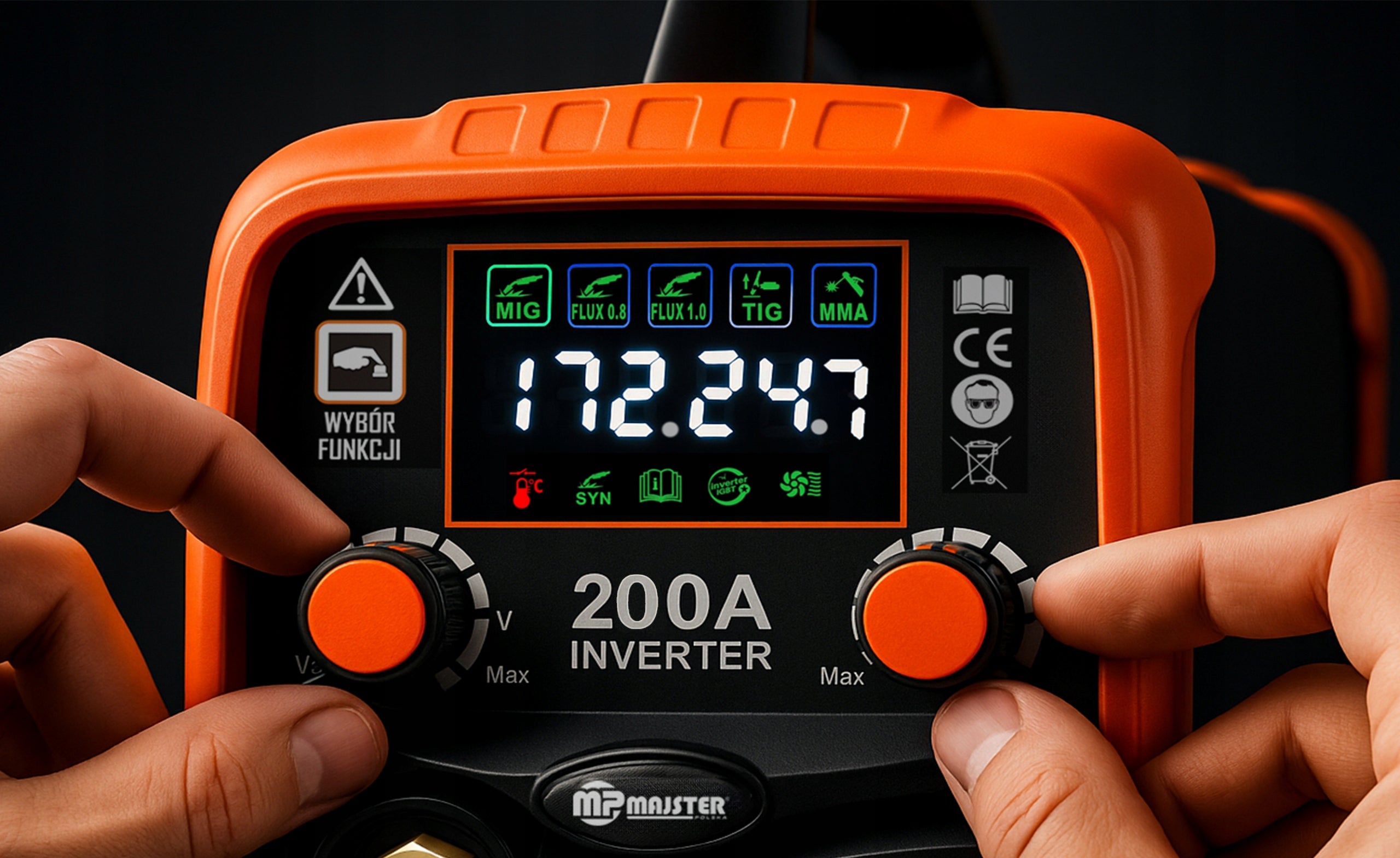 Inverter welder SYNERGY MIGOMAT MIG Co2 MMA TIG 200A majsterPRO MP0121 Brand Majster Polska