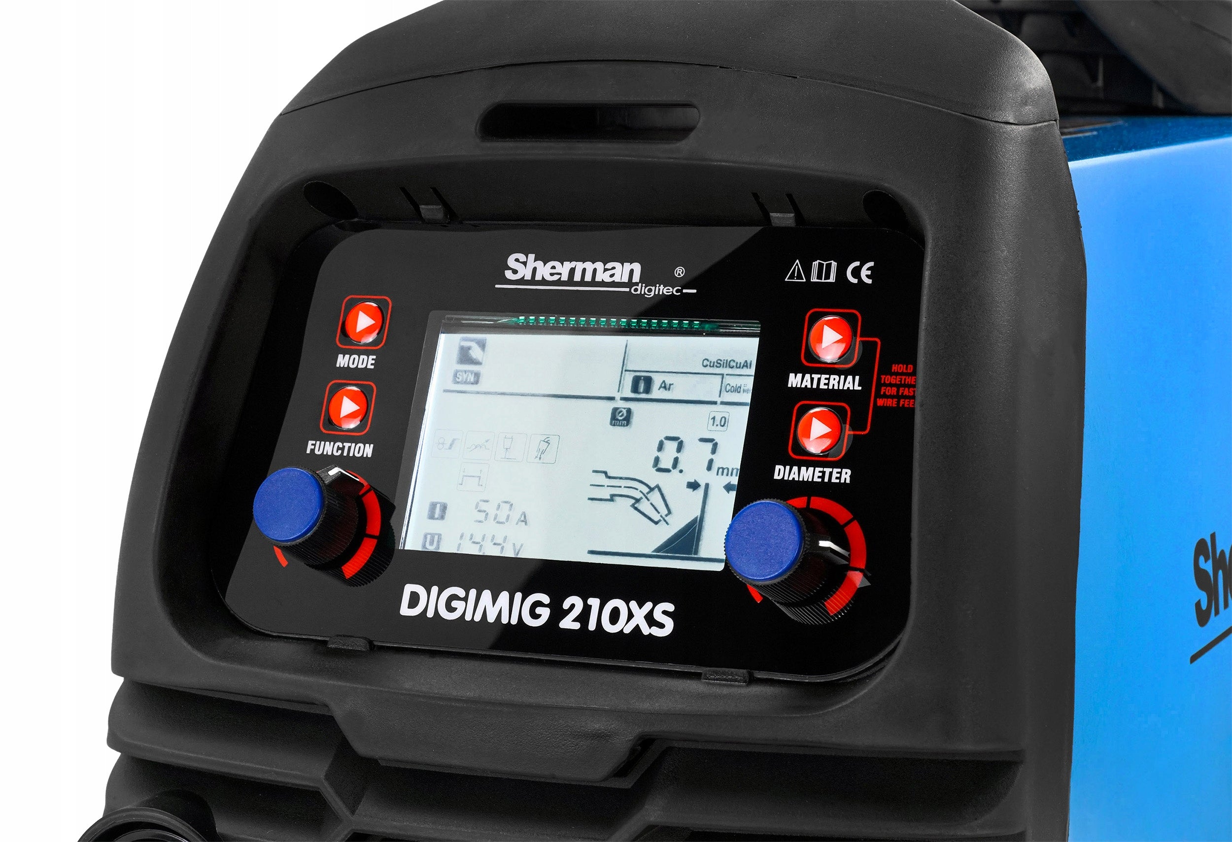 Inverter welder Sherman MIG 200A MMA TIG MAG Synergy 230V migomat Manufacturer code SHERMAN DIGI MIG 210 XS XRS5