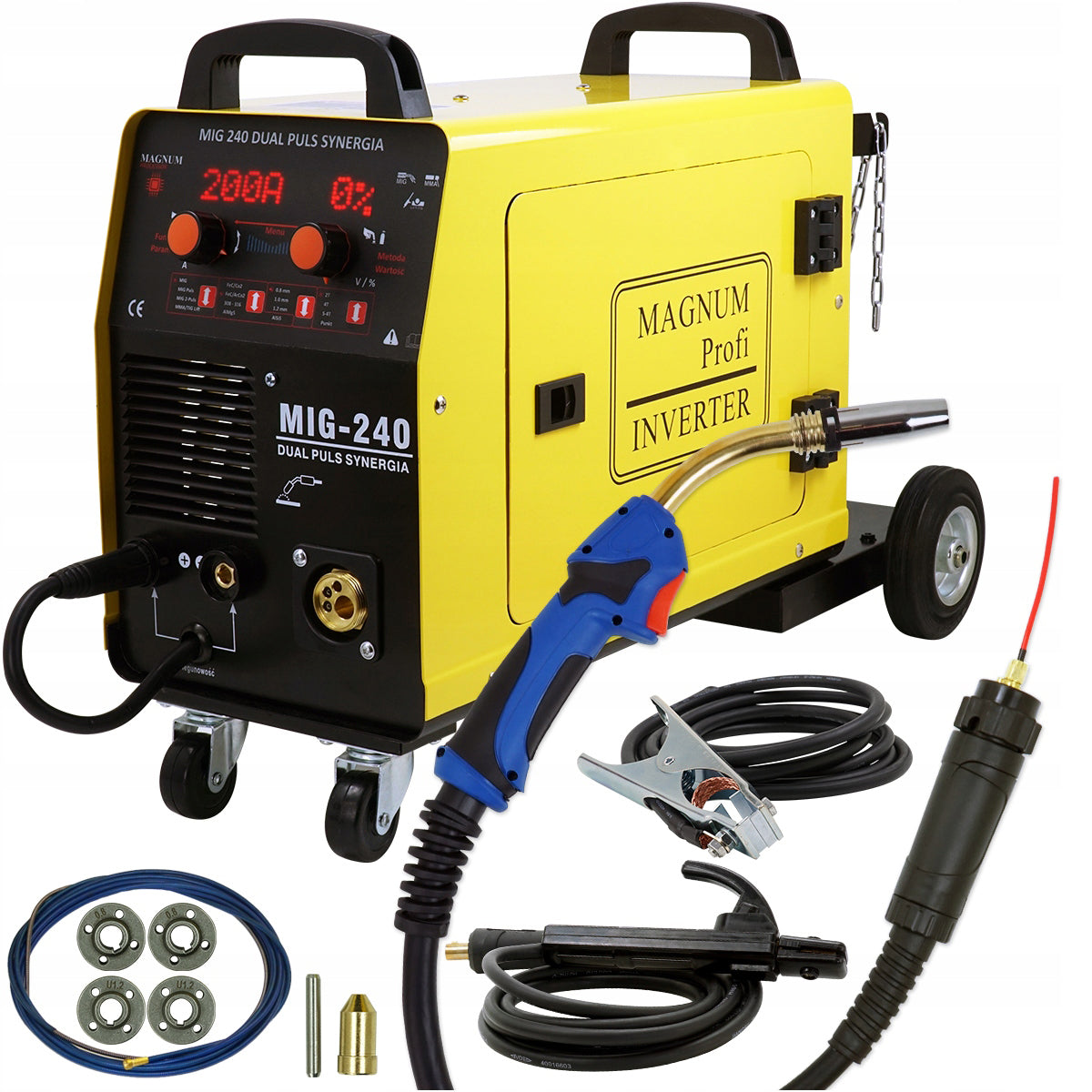 Inverter welder migomat Magnum ALU Synergy PULS FEEDER 4R CHASSIS