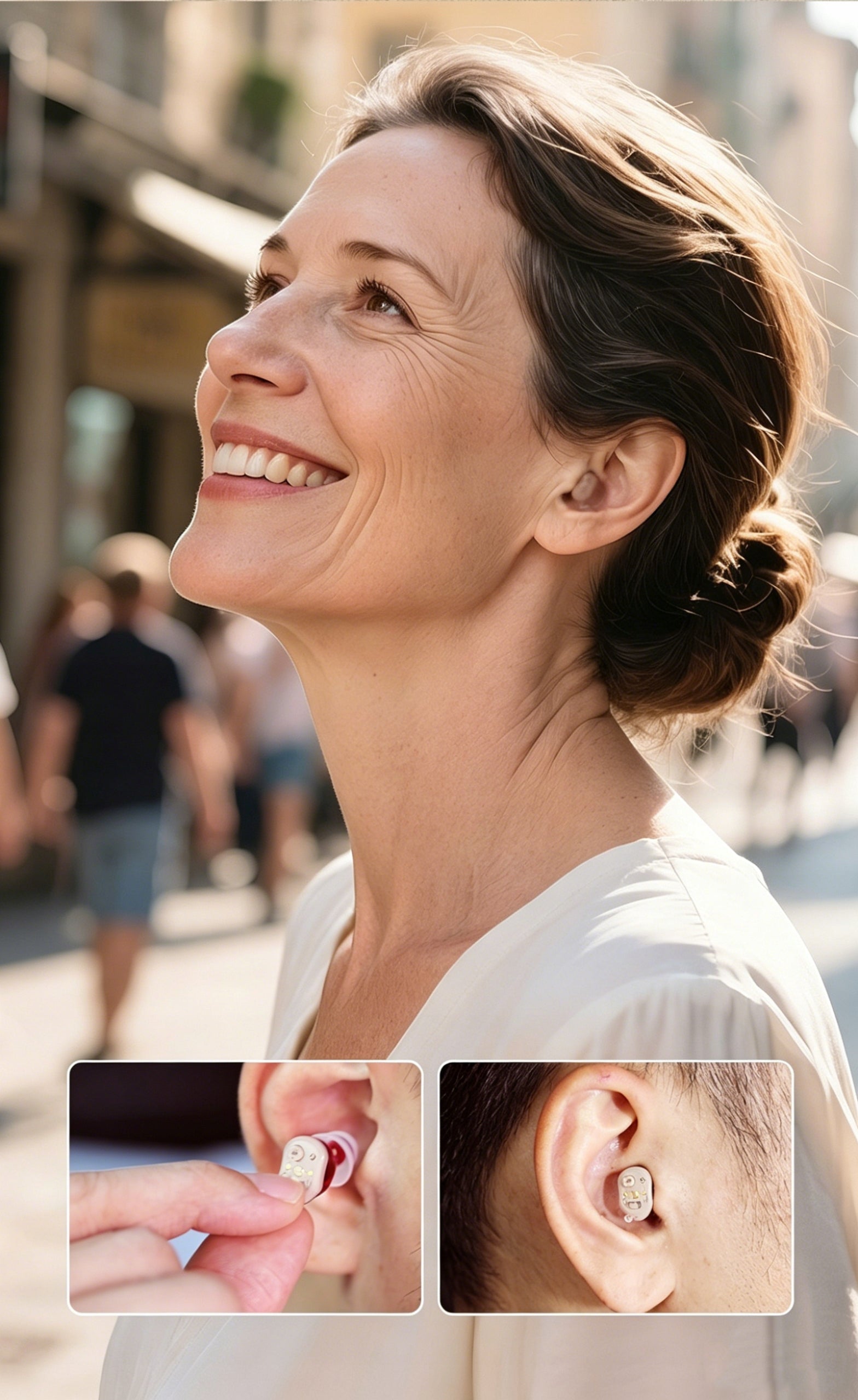 Invisible ergonomic hearing aid with charging case ideal hearing loss Manufacturer code ZT001