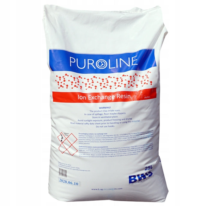 Ion-exchange resin, softening, BWG Components PURE SOFT