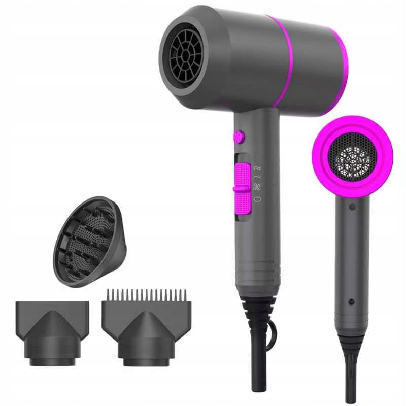 Ionic Fast Drying Hair Dryer with 2 Concentrator Nozzle 1 Diffuser