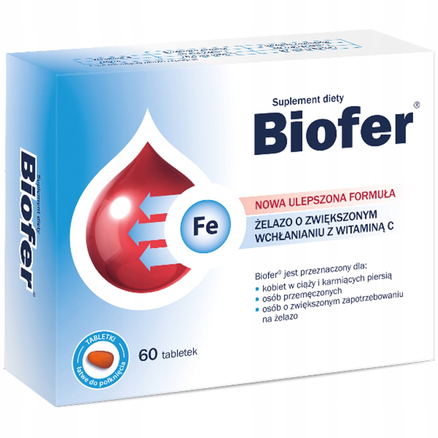 Iron BIOFER with VITAMIN C, FATIGUE, PREGNANCY, BREASTFEEDING 60 pcs.