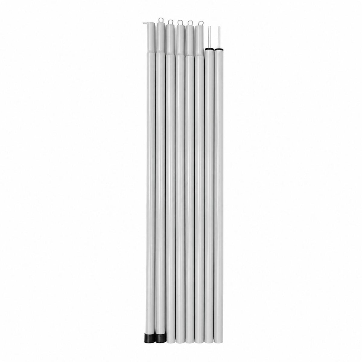 Iron Canopy Support Pole Outdoor Tent Rods Sectional 16MM 8PC 2M Silv