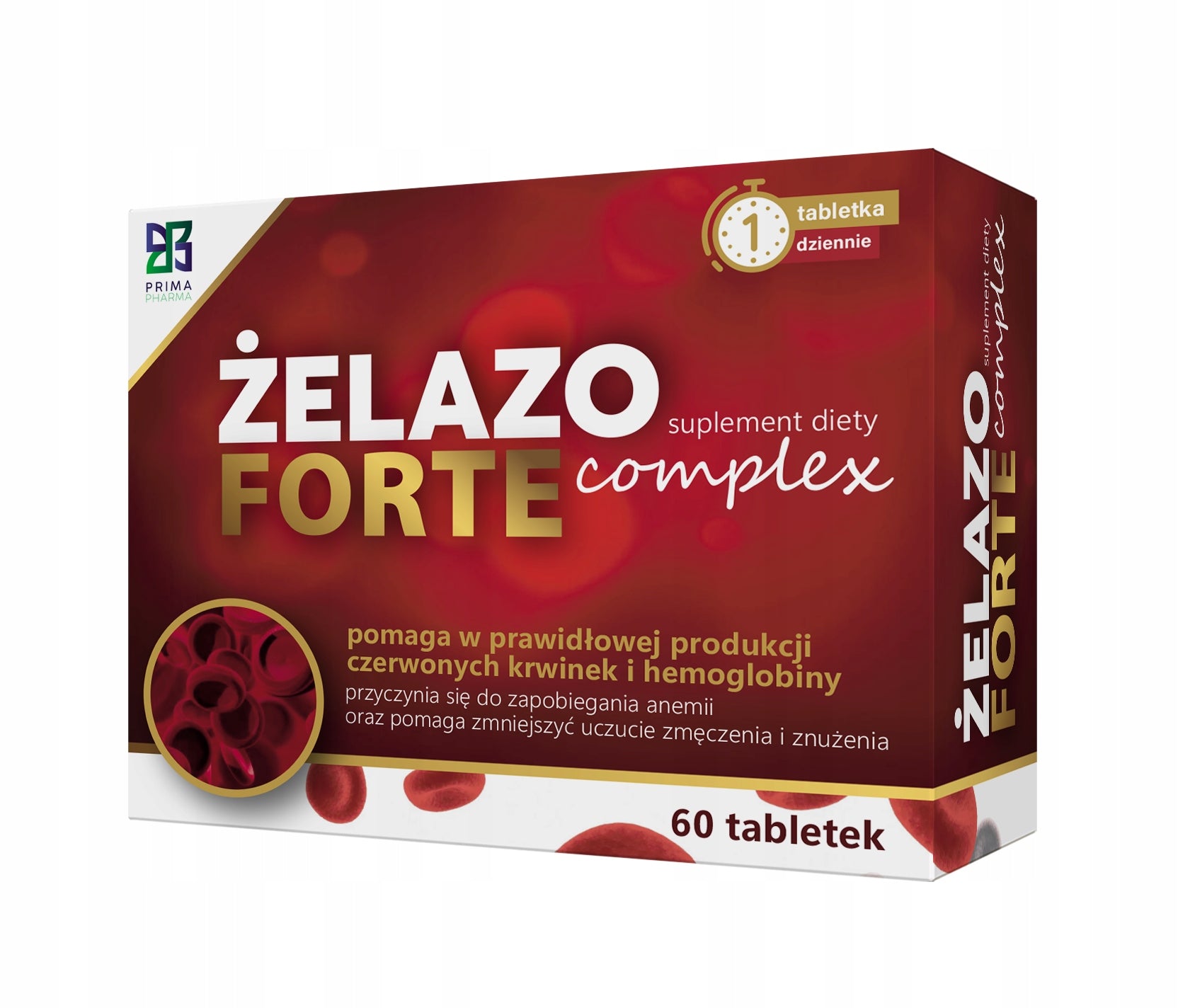 Iron Forte Complex 60 tabl. Prima - Iron + Vitamin C + Folic Acid