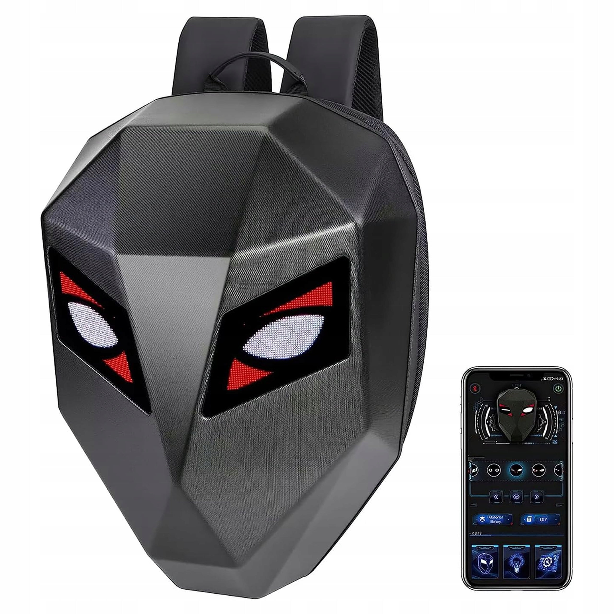 Iron Man Motorcycle Backpack "EYES LED" On Powerbank USB Bluetooth App Manufacturer's catalog number Iron Man Pro