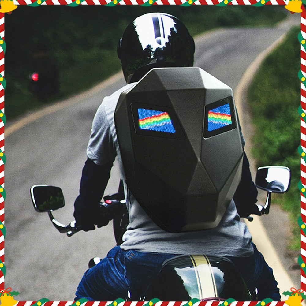 Iron Man Motorcycle Backpack LED Screen Pixel Art Spacious Waterproof EAN (GTIN) 6901582937859