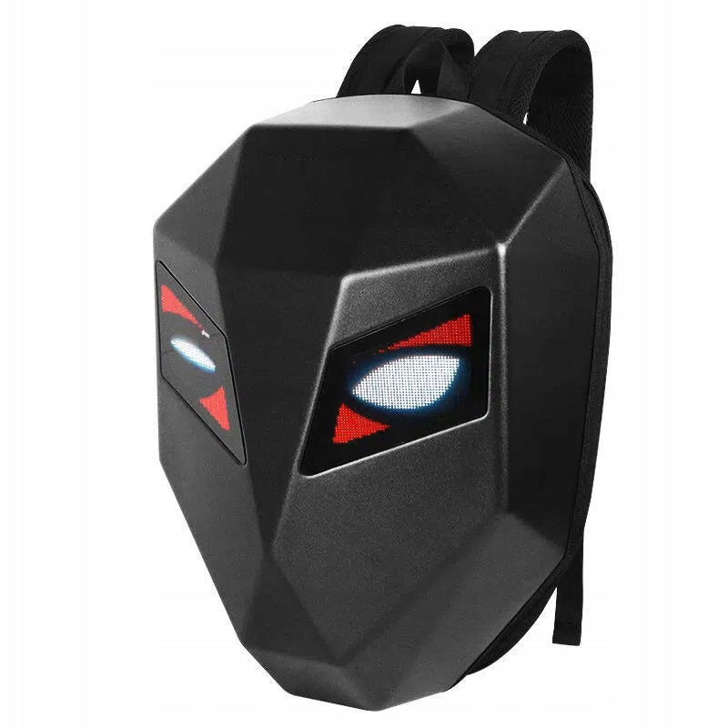 Iron Man Motorcycle Backpack LED Screen Pixel Art Spacious Waterproof