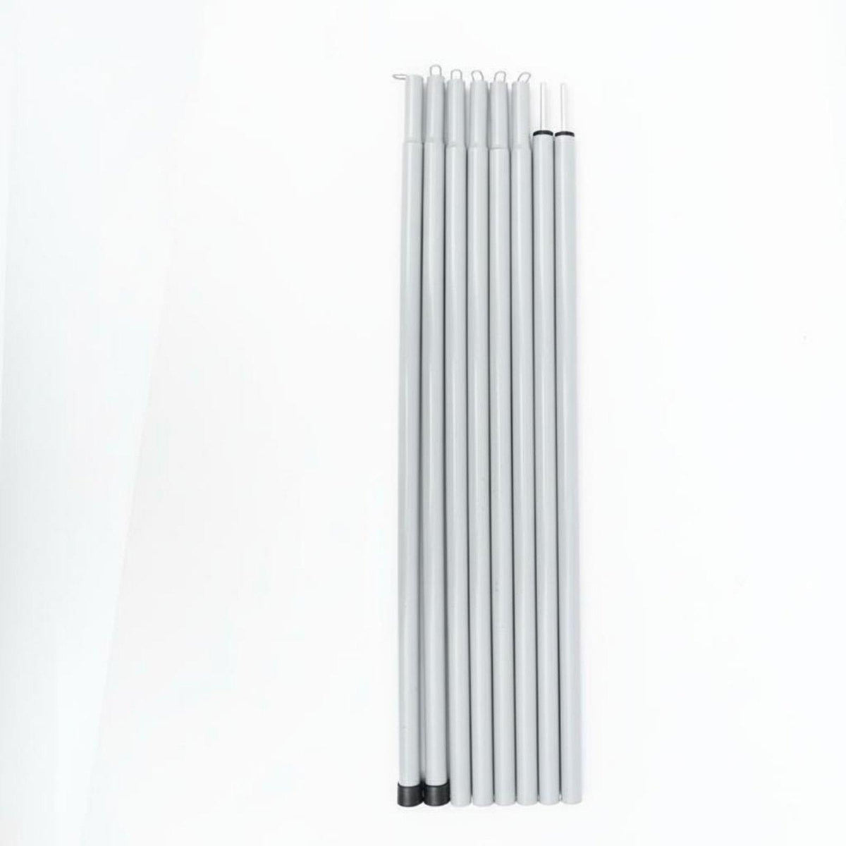 Iron Tent Support Poles Durable Sectional Pole Frame Off-white 16MM 2M 8PC Packaging status original