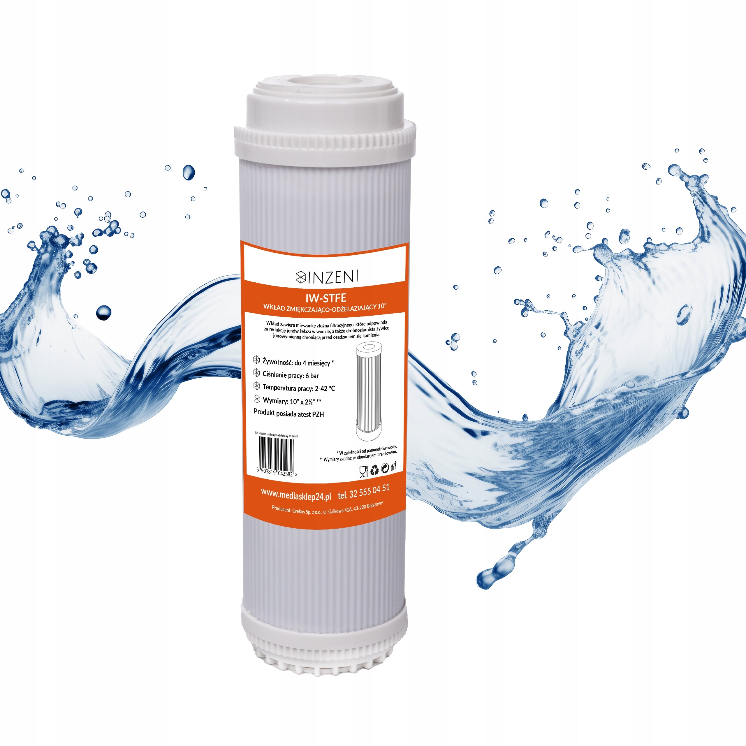 Iron and hard water filter INZENI IW-STFE 10" softening-ironing