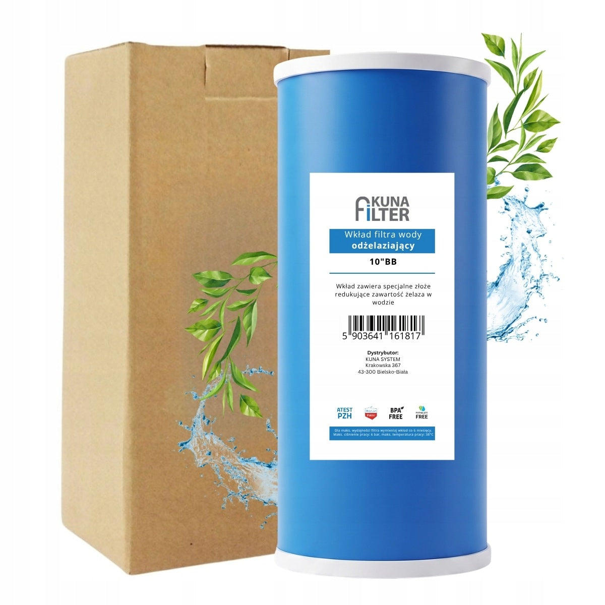 Iron remover cartridge for BB 10 filter, iron reducing cartridge in water