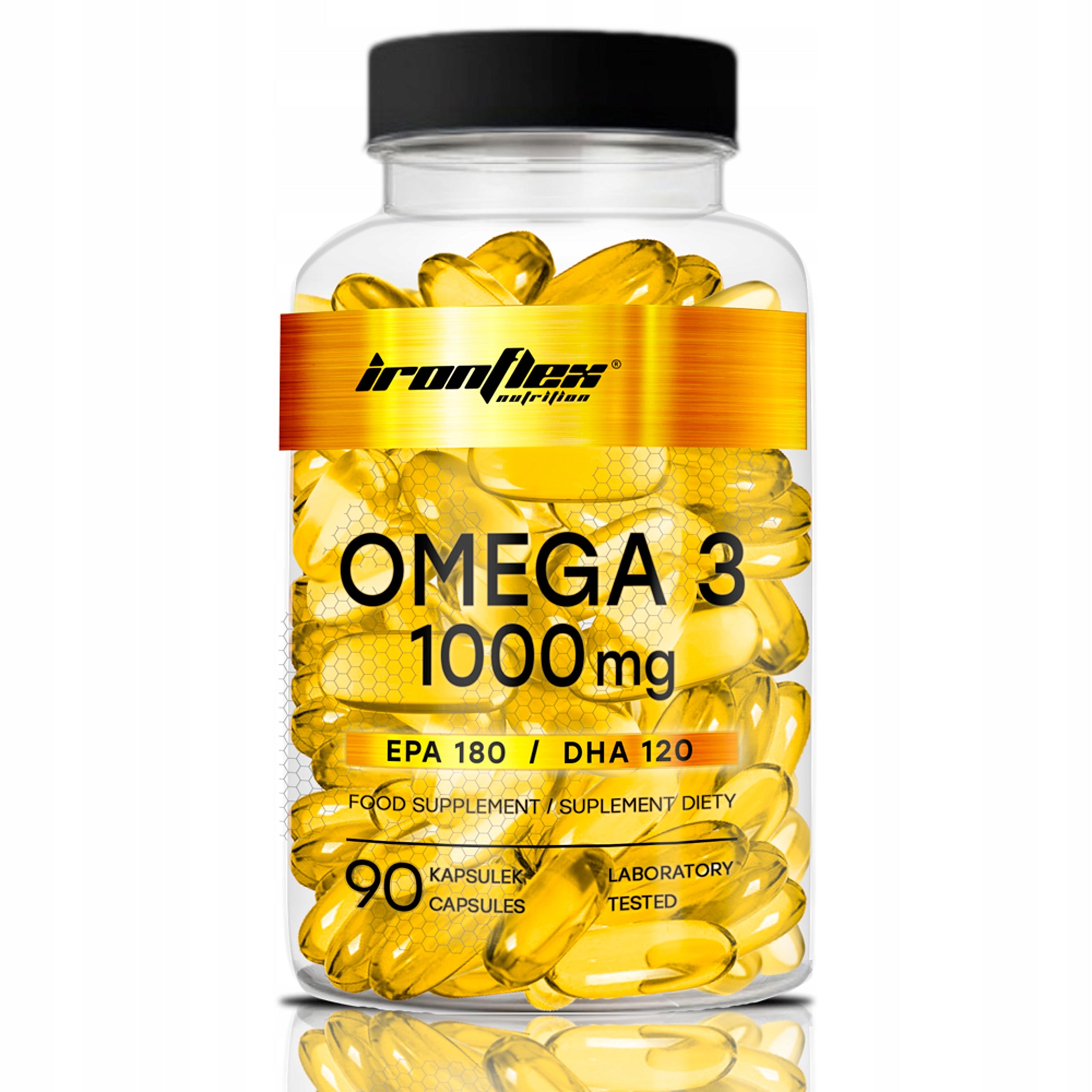 IronFlex Omega 3 fatty acids EPA DHA 1000 mg 90 kaps. Packaging status original