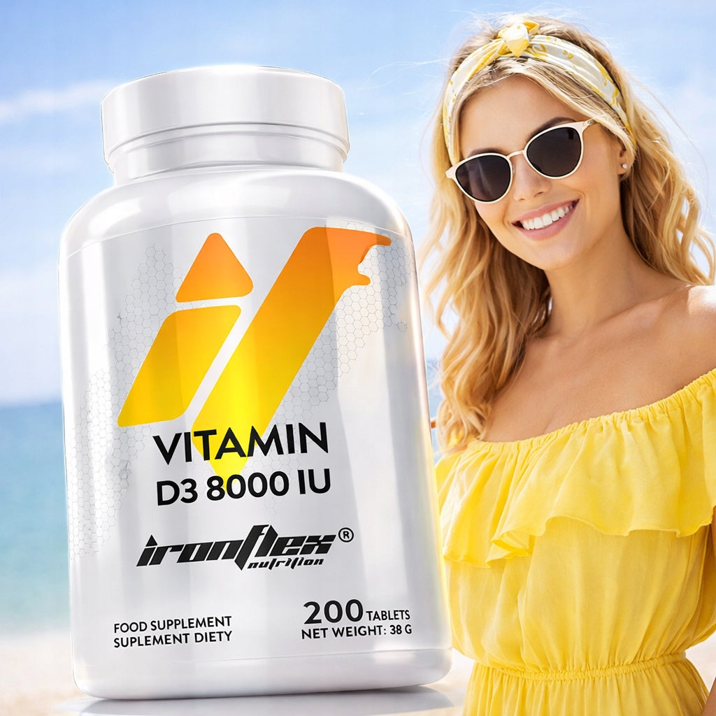 IronFlex VITAMIN D3 8000IU |200tabs |Bone Resistance Muscle|100% Original