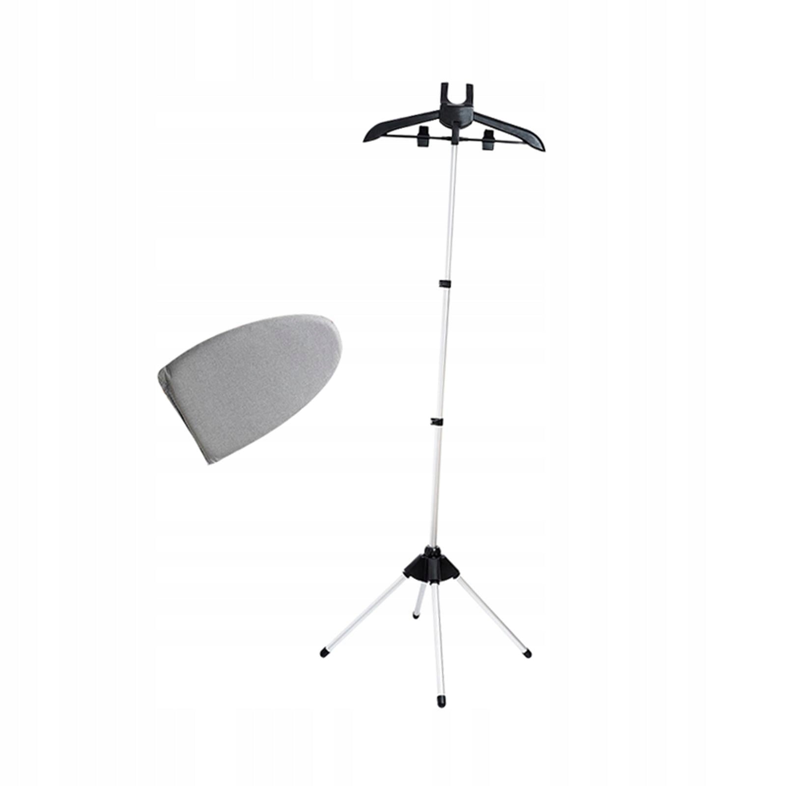 Ironing Board Holder, Steamer Accessory, Foldable Clothes Rack, black