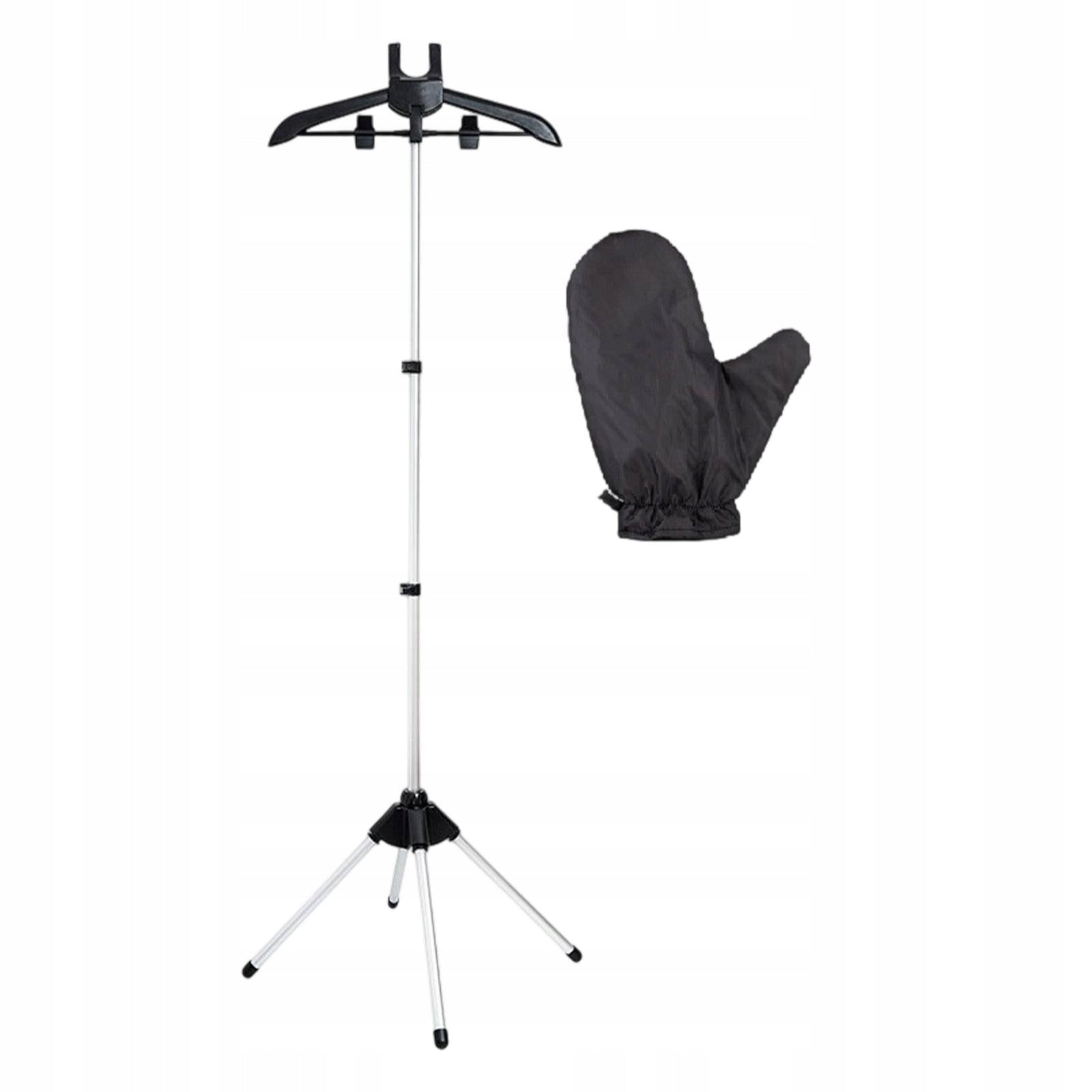 Ironing Machine Hanger Telescopic Multipurpose Accessories with Glove Black