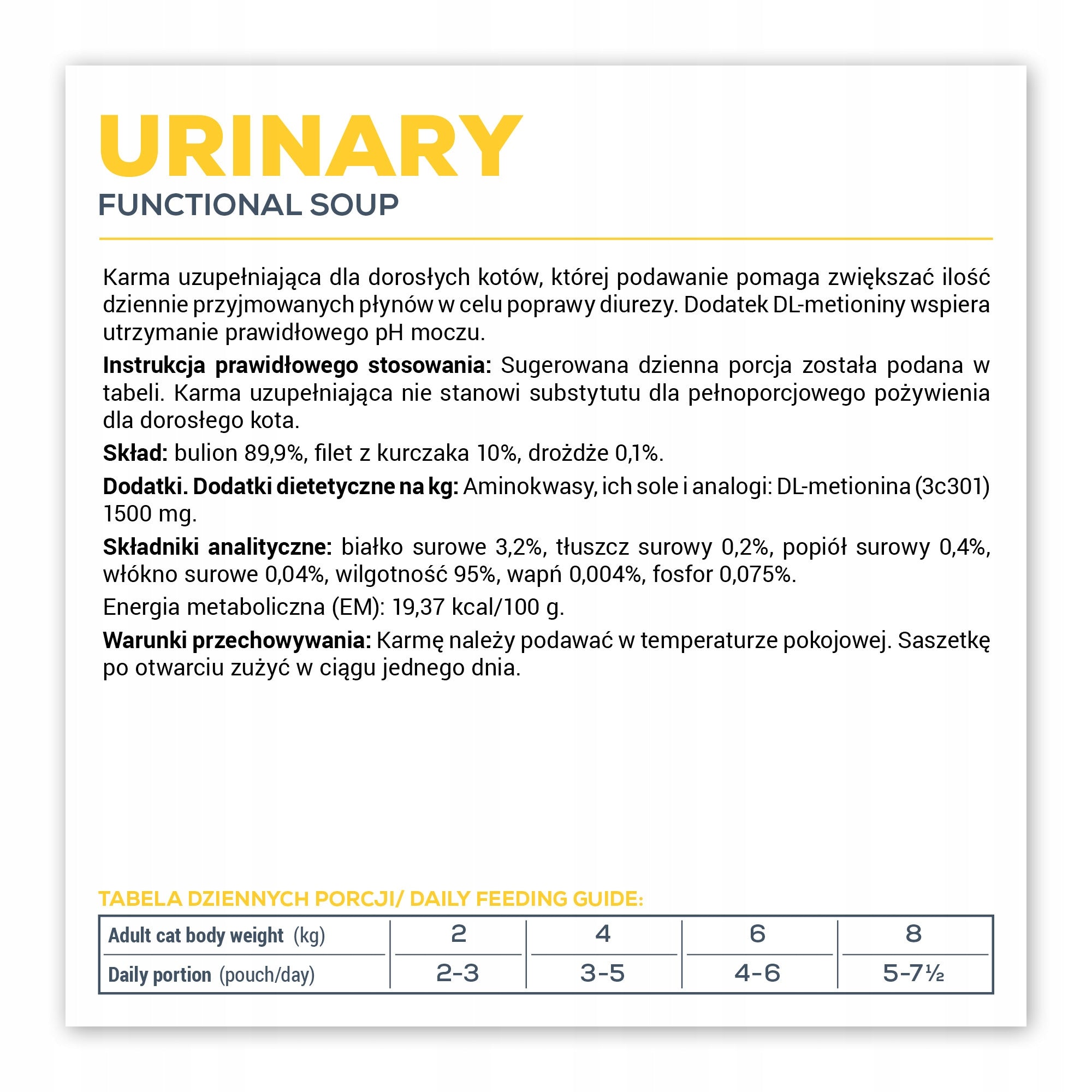 Irrigation cat broth VET EXPERT FUNCTIONAL CAT SOUP URINARY 12x40g Packaging status original