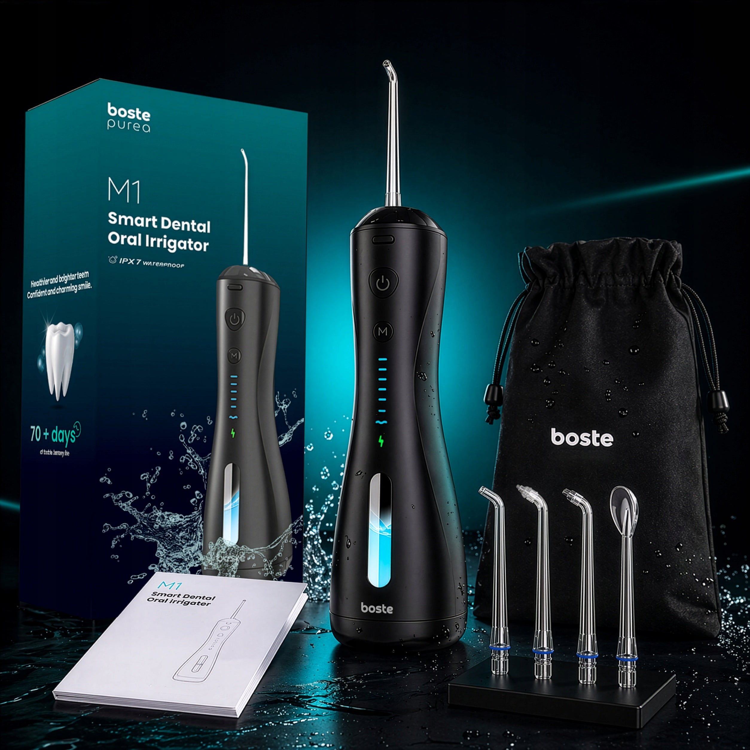 Irrigator Boste for dental teeth 6 modes 4 nozzles wireless strong Packaging status original