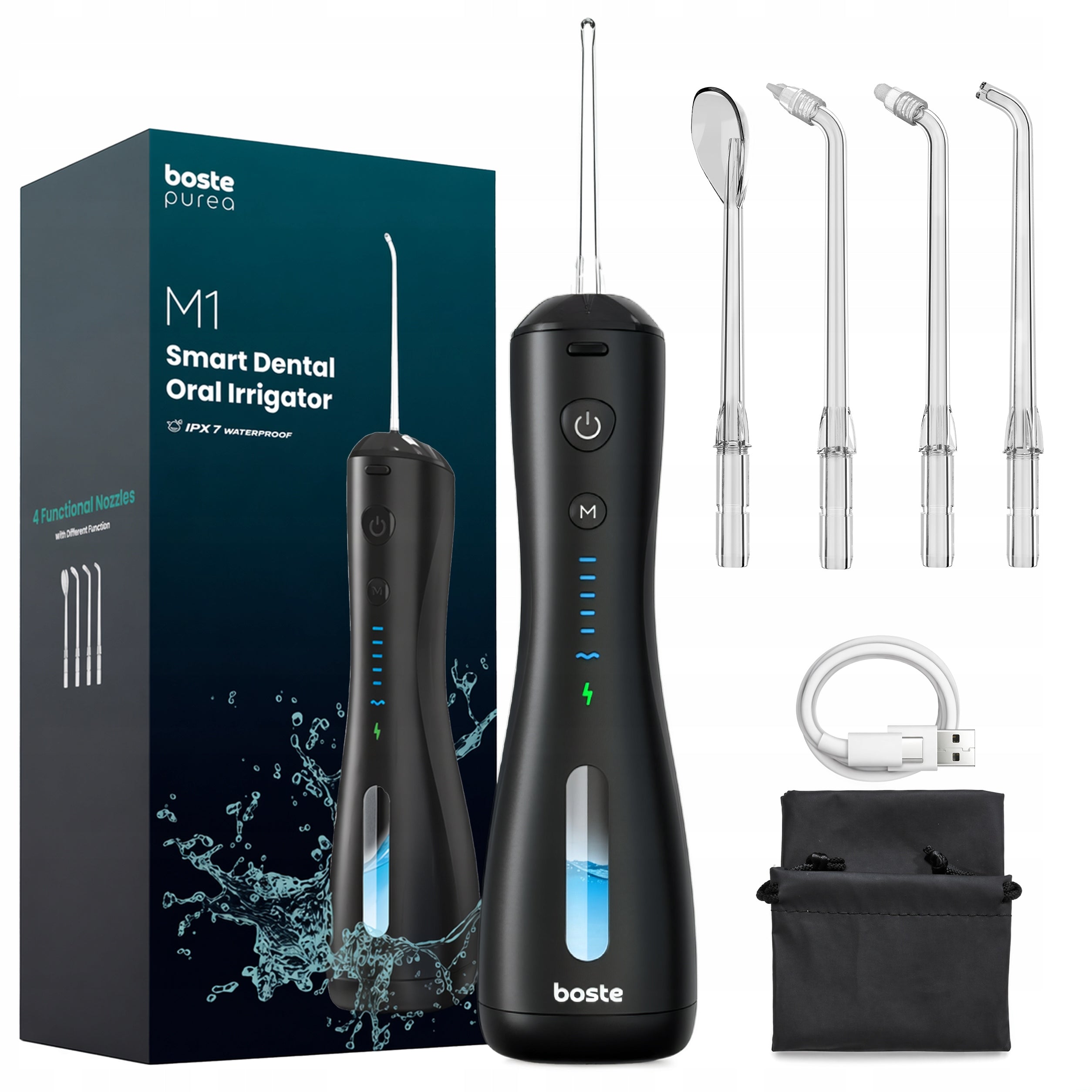 Irrigator Boste for dental teeth 6 modes 4 nozzles wireless strong