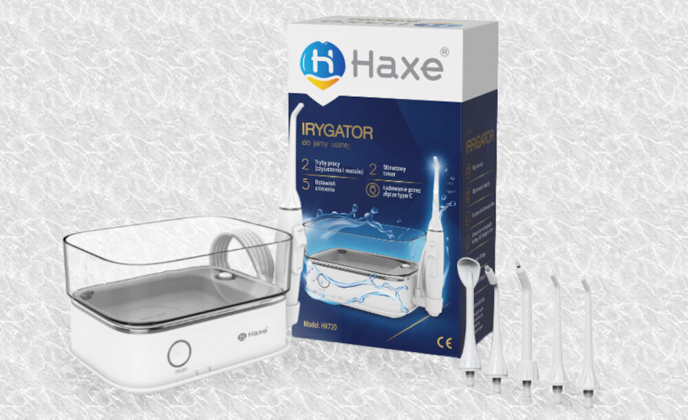 Irrigator HAXE HX720 Timer Massage 6 Tips White Functions pressure adjustment timer water flow adjustment