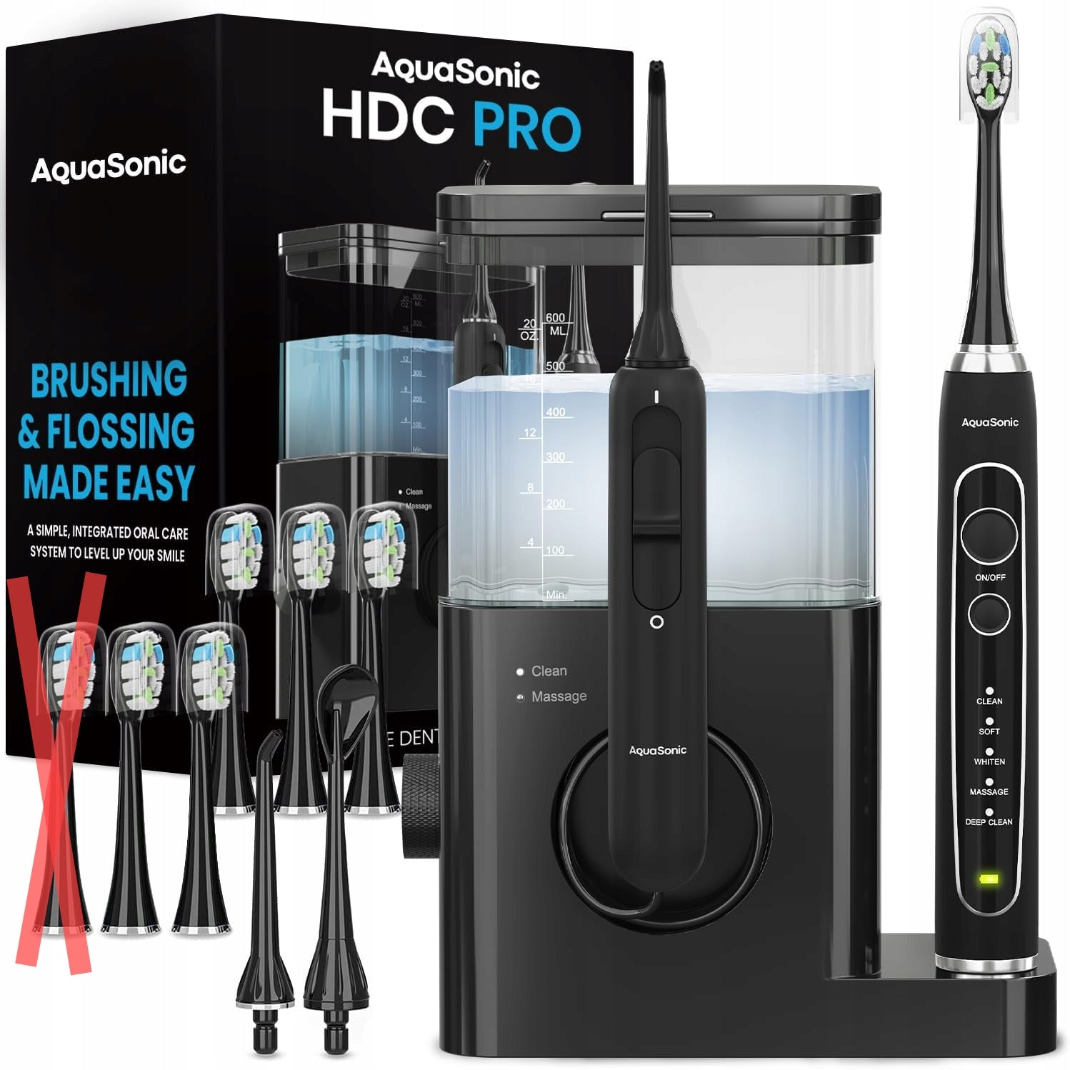 Irrigator Station + Electric Toothbrush Aquasonic Home Dental Center PRO