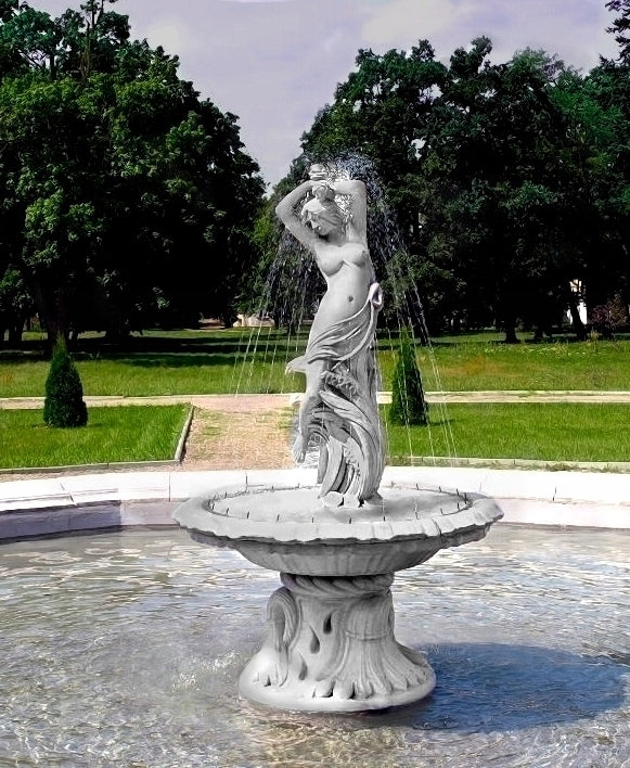 Isabelle Garden Fountain with Ring Concrete + Fountain Eye Marino Ø 445 cm Manufacturer no brand