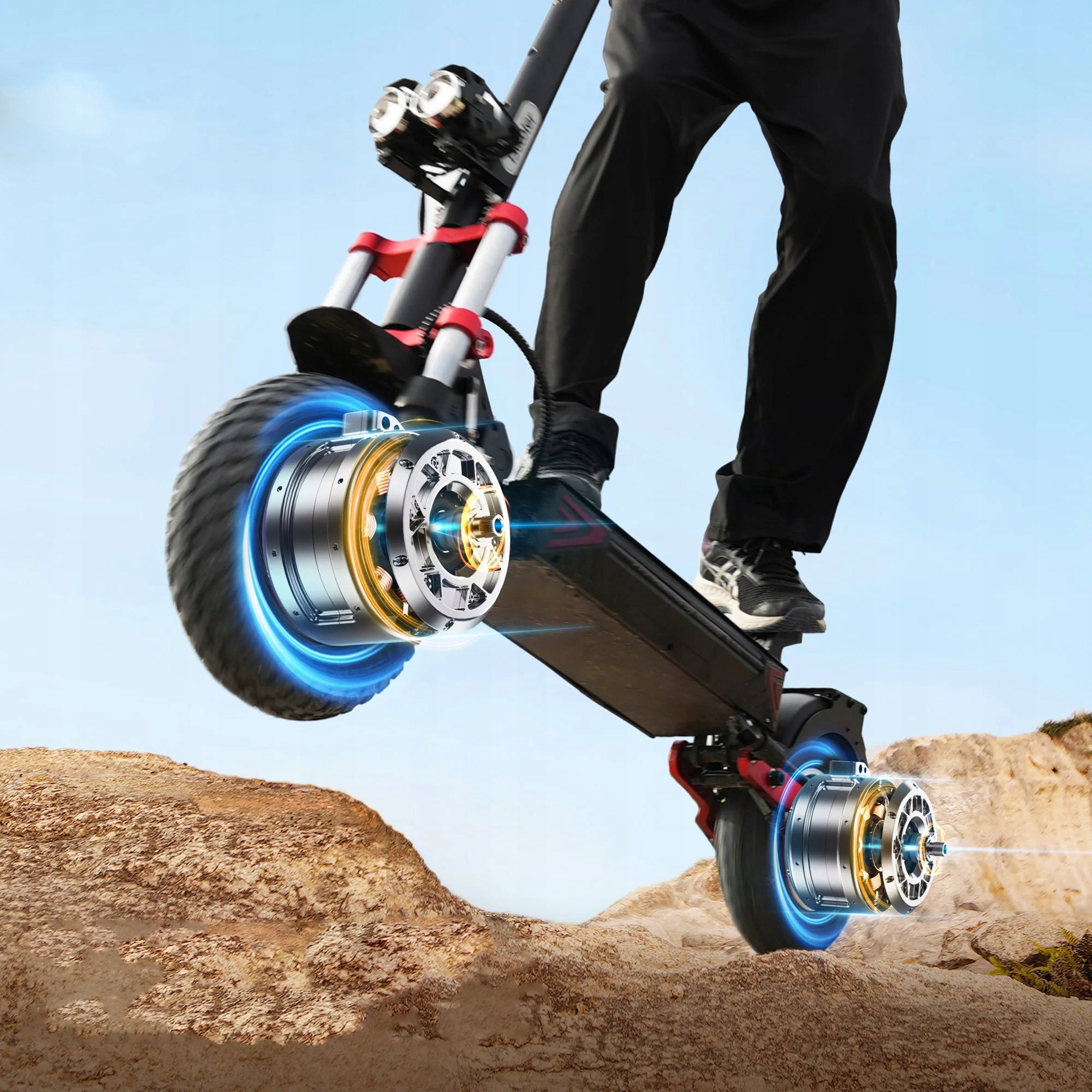 Iscooter iX8 Electric Scooter 2400W 20KM/H 70HP Dual Off-Road Motor Model 2400W 60KM/H 12" Podwójny silnik Terenowy