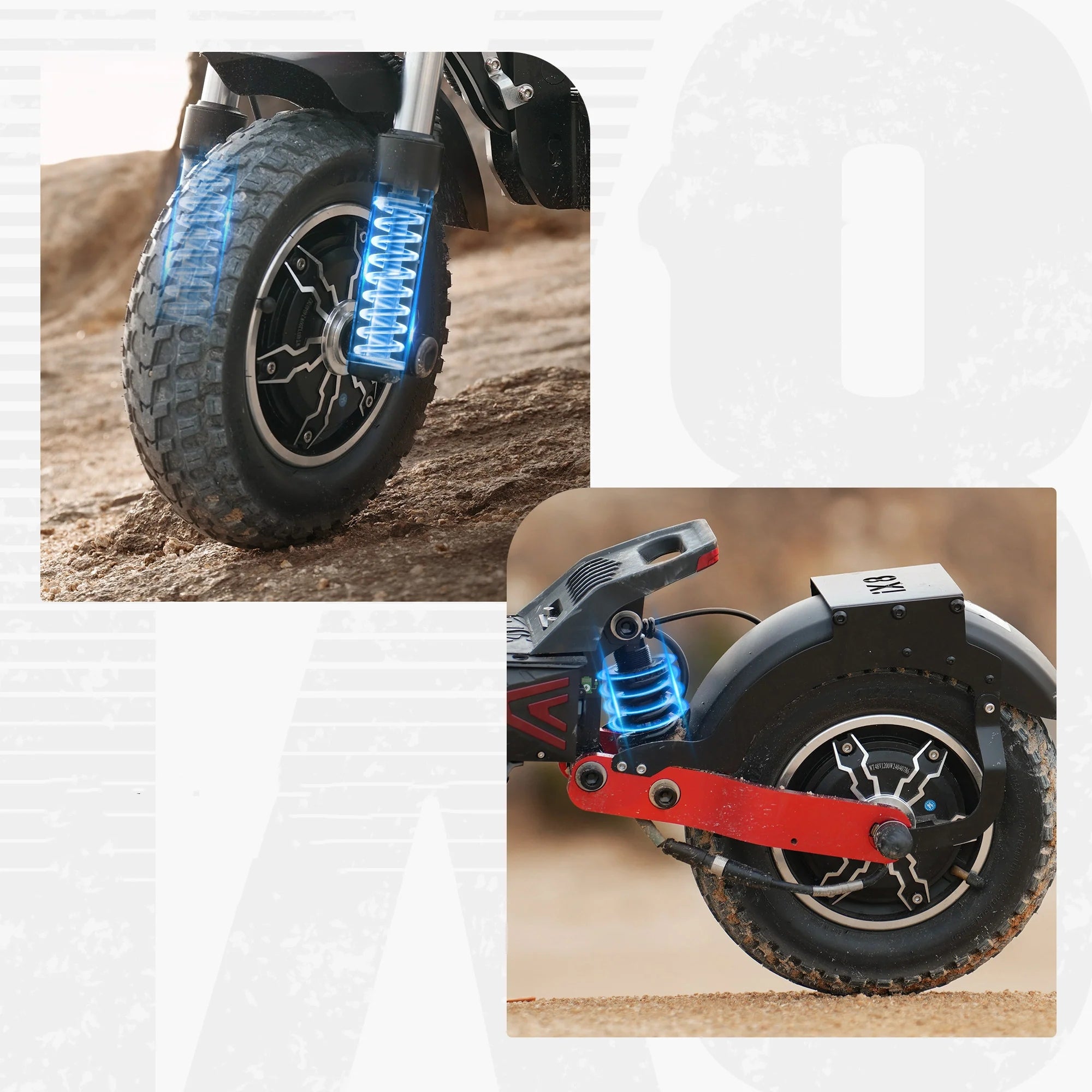 Iscooter iX8 Electric Scooter 2400W 20KM/H 70HP Dual Off-Road Motor Weight 28 kg