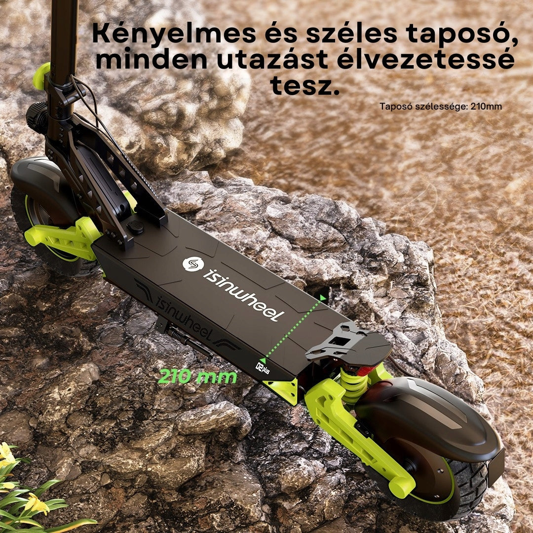 Isinwheel D2 Plus Green Prémium Elektromos Roller – 48v, 20Ah, 1000W, 65 km Maximum speed 25 km/h