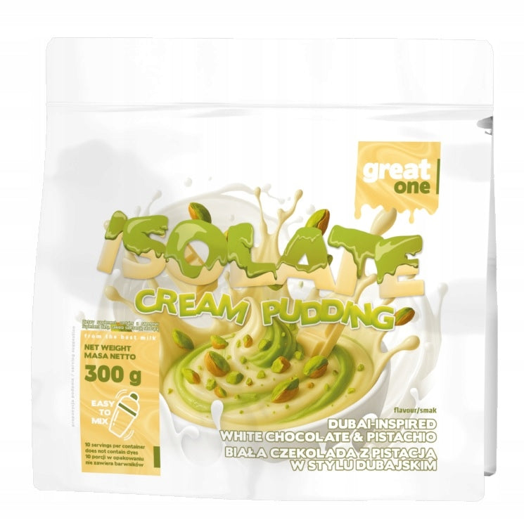Isolate Cream Pudding 300g - White Chocolate with Dubai Style PISTACHIO