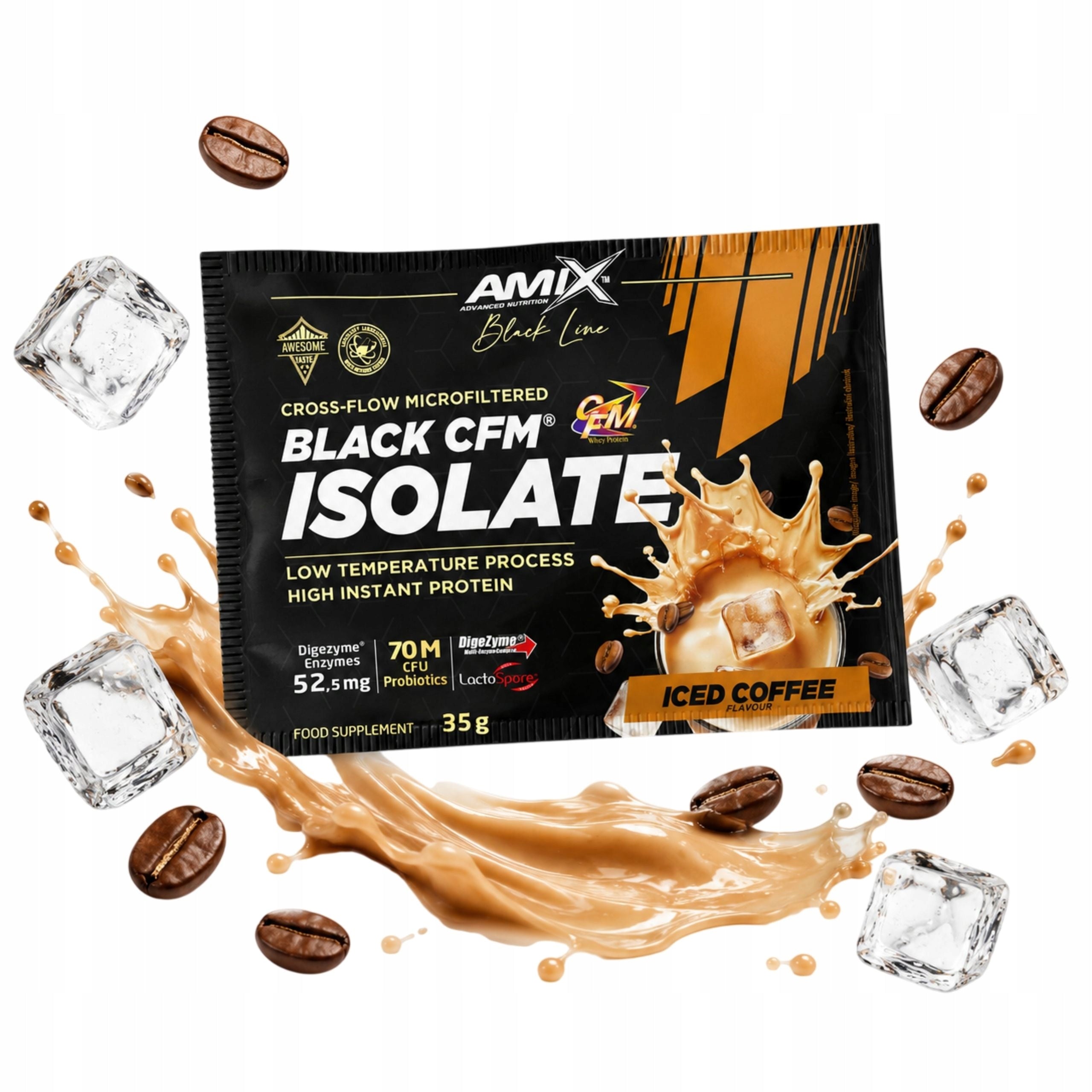 Isolate Protein CFM Digezyme Lactospore Coffee Frozen Protein WPI Sachet 35g
