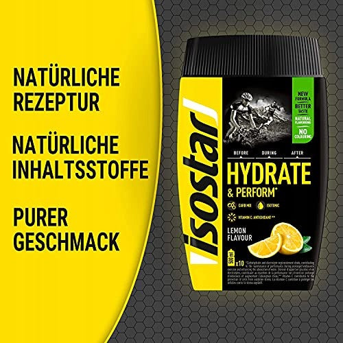 Isostar Hydrate Perform lemon isotonic 400g + 0,5L bottle Brand Isostar