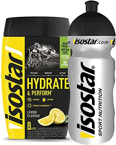 Isostar Hydrate Perform lemon isotonic 400g + 0,5L bottle