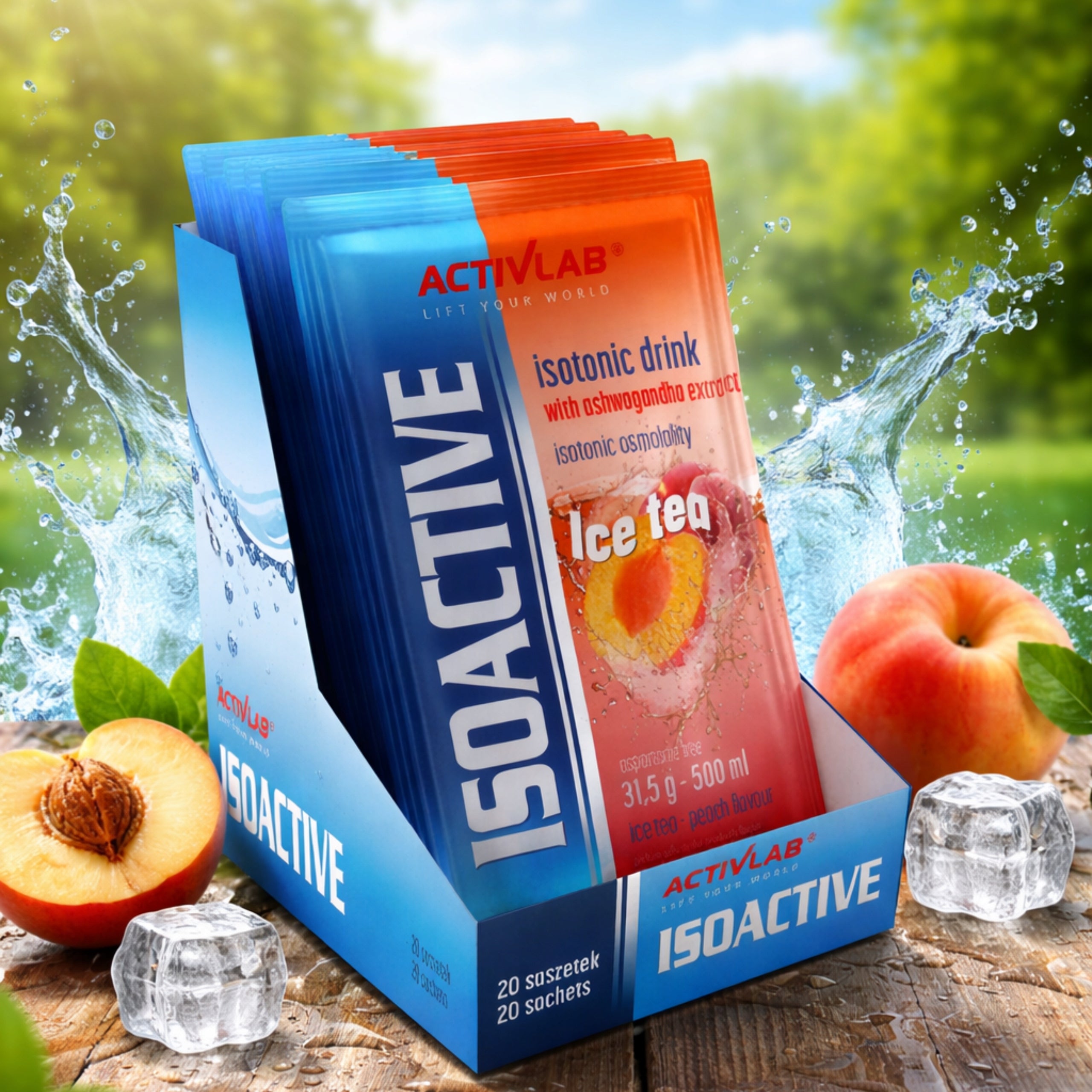 Isotonic ACTIVLAB IsoActive 20pcs Isotonic Drink Electrolyte Peach Packaging status original