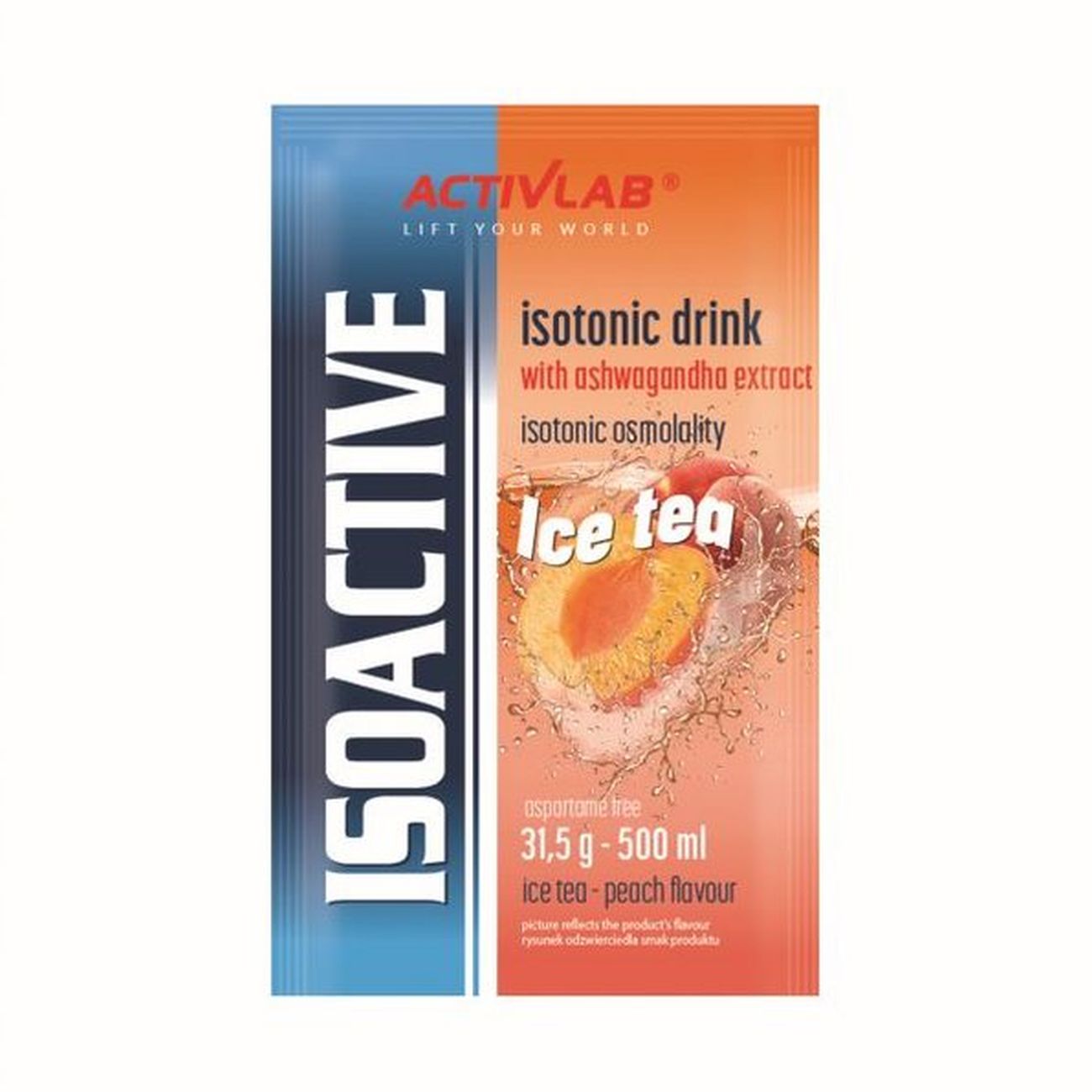 Isotonic Drink Activlab Isoactive Peach Flavour 31g Manufacturer code ACTIV/1564/D