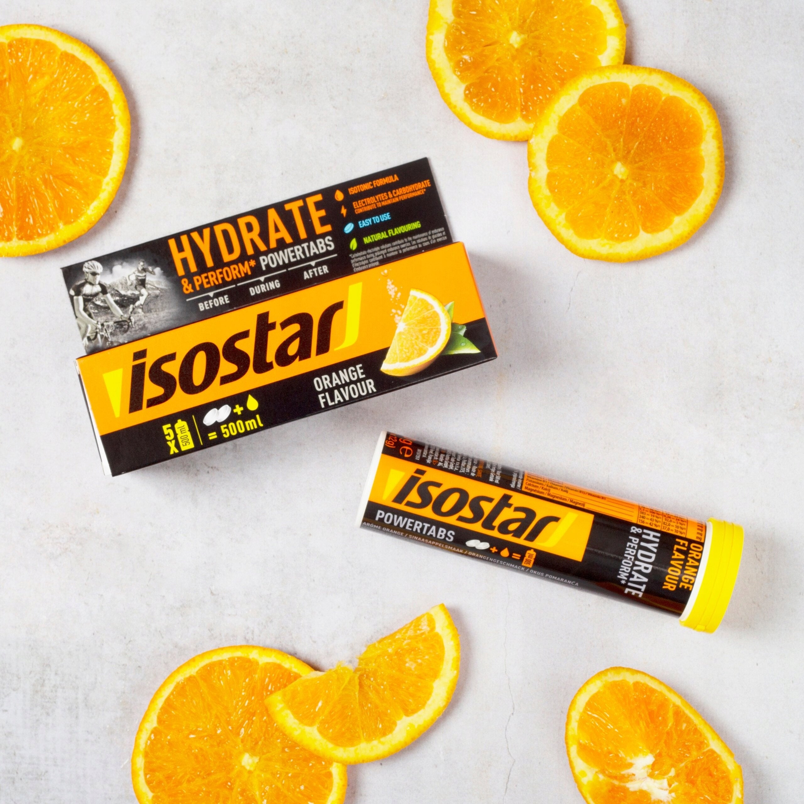 Isotonic ISOSTAR Hydrate & Perform Power Orange (10 tablets) Flavor orange