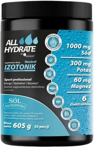 Isotonic Neutral 605g, 50 servings Aliness Natural source of sodium Magnesium