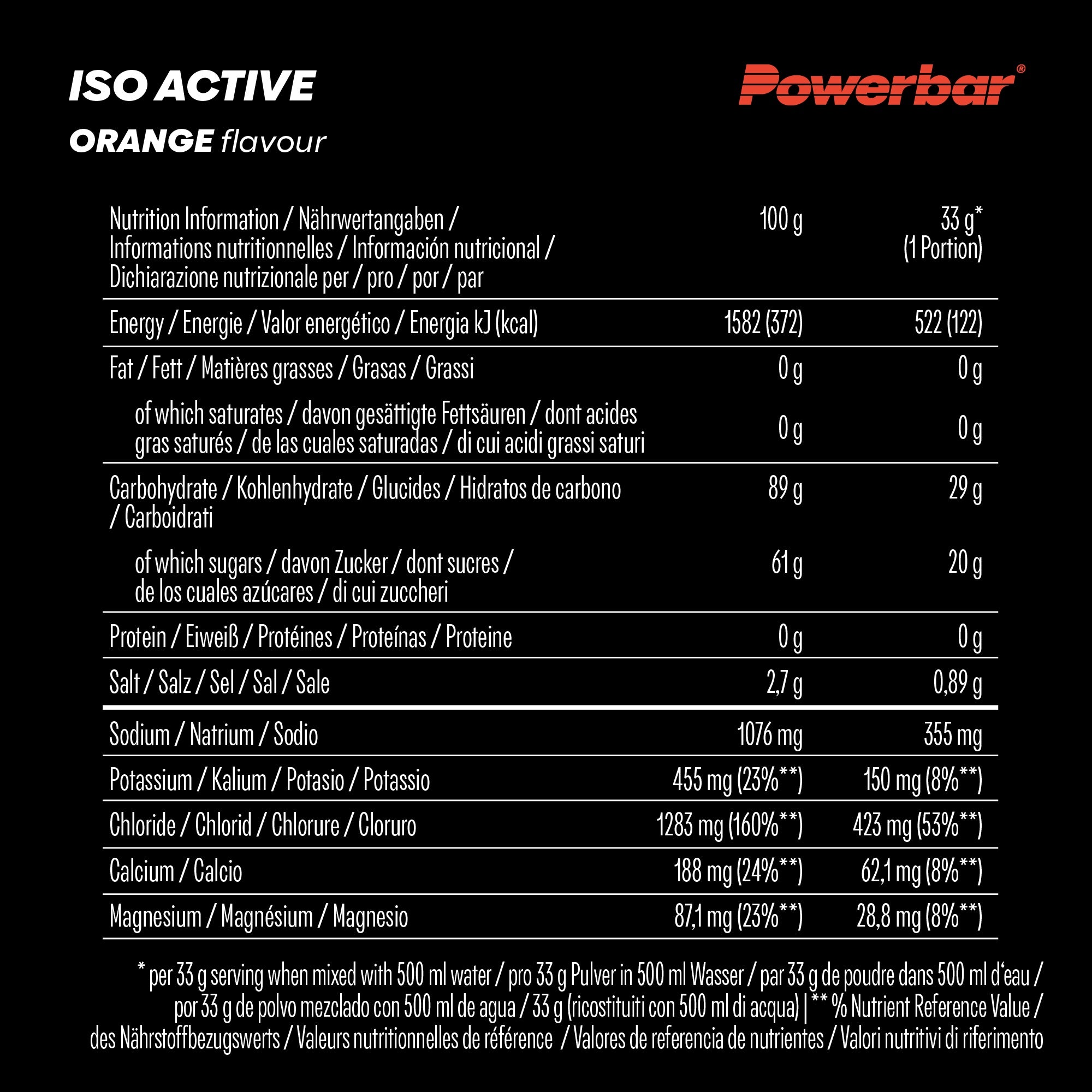 Isotonic PowerBar Orange 600 g isotonic drink electrolytes for training Expiration date at least 3 months from the date of purchase