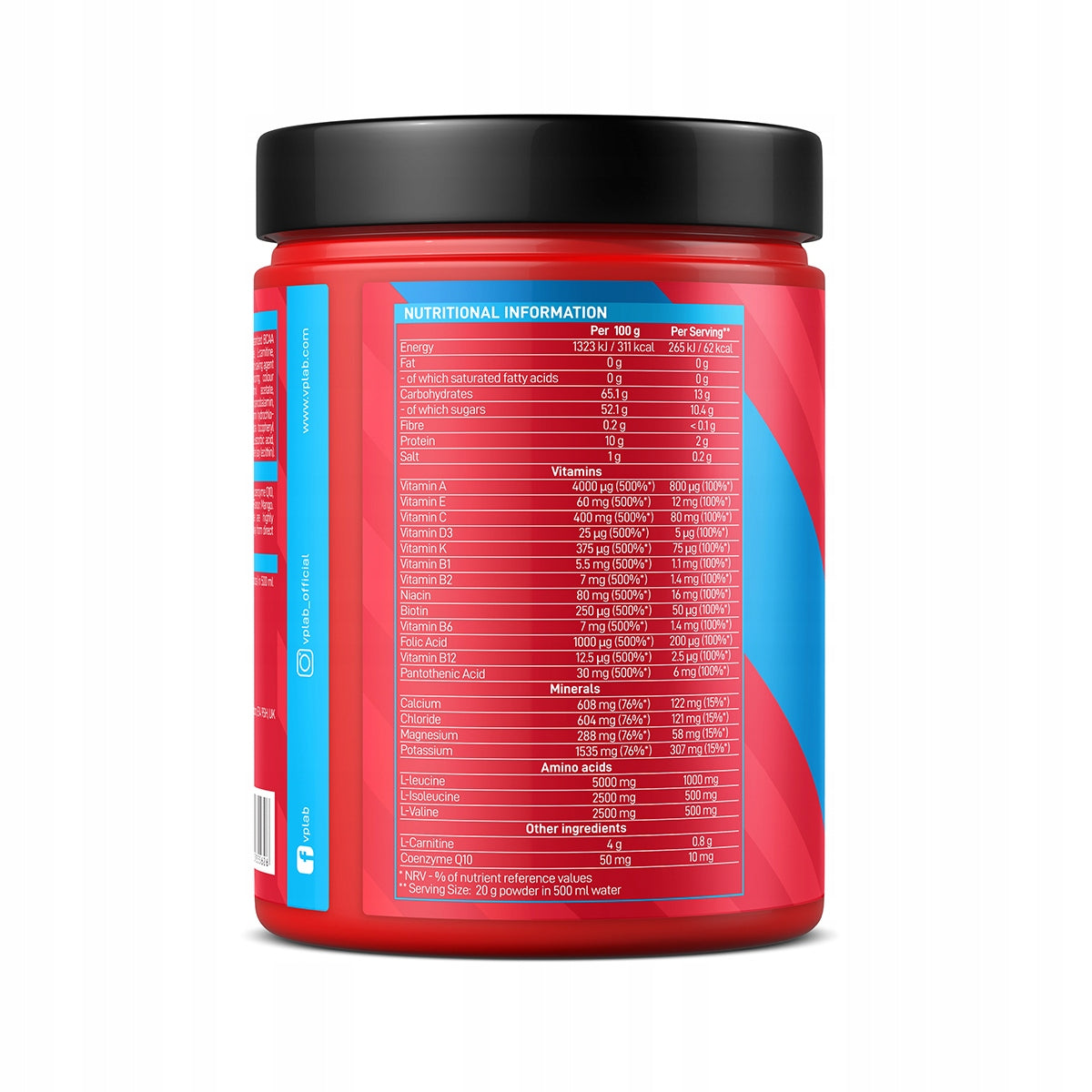 Isotonic VPLab 500g 25 servings Tropical fruits, Electrolytes Vitamins CoQ10 Manufacturer code VP55664