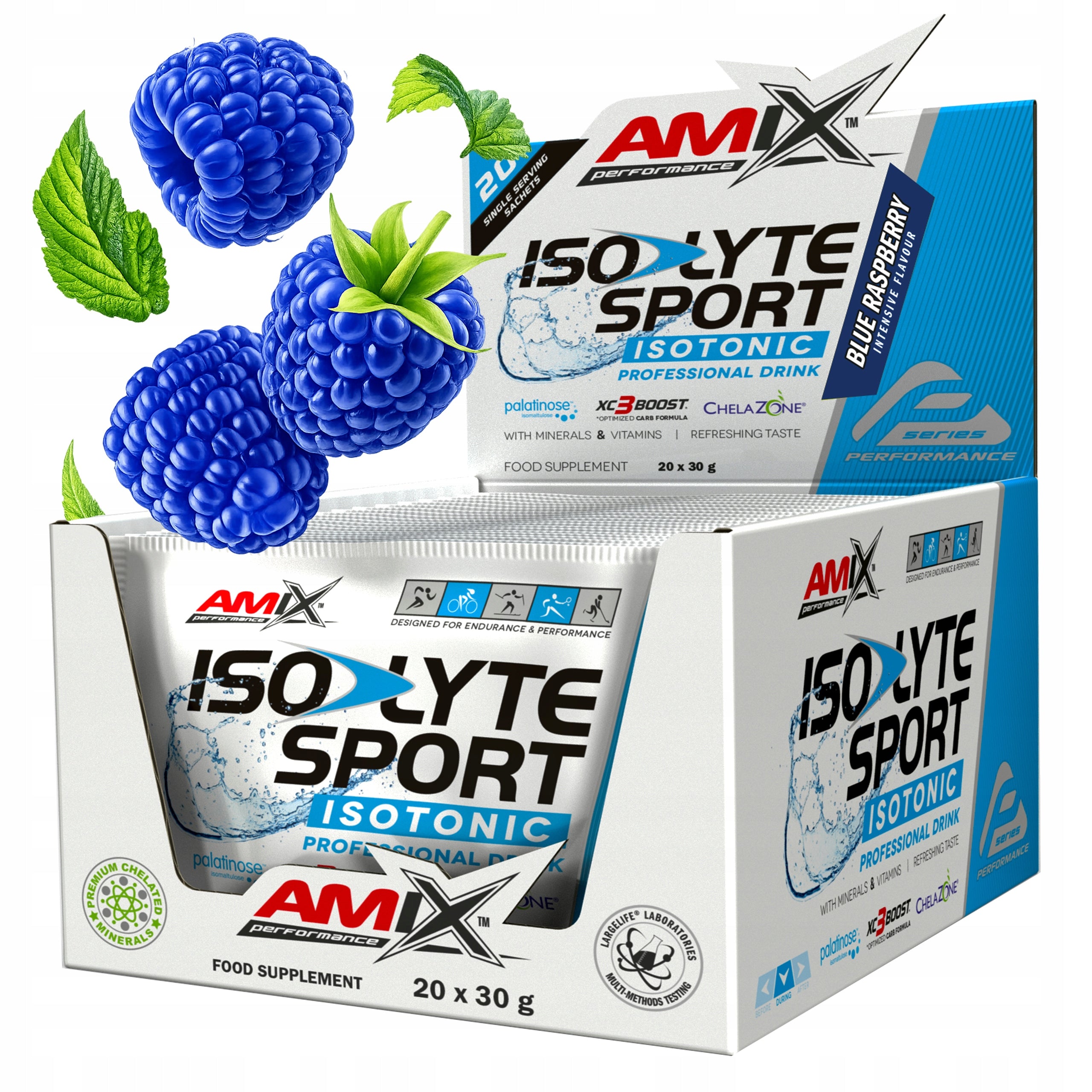 Isotonic + electrolytes + carbohydrates for athletes runners x20