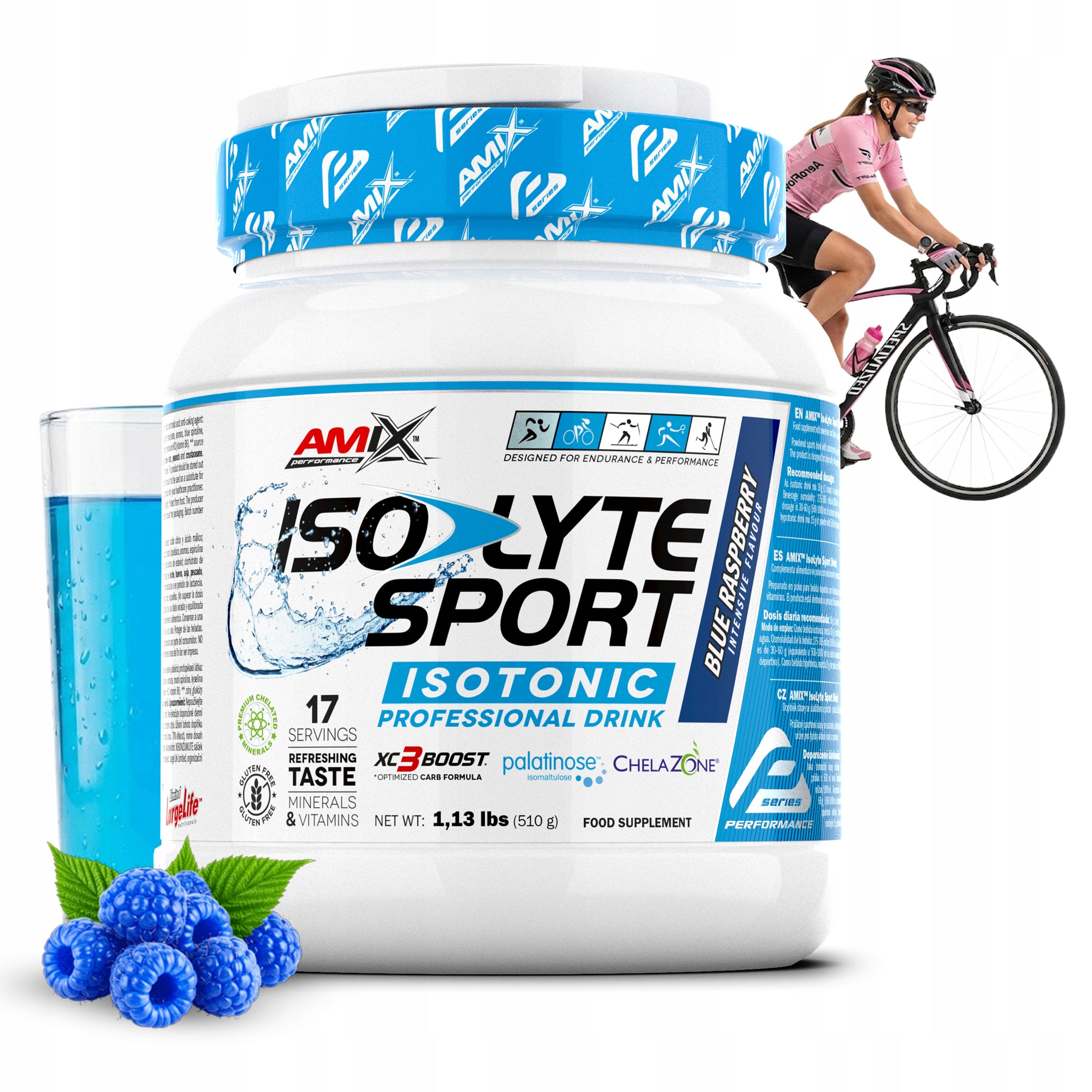 Isotonic + electrolytes vitamins carbohydrates hydration training powder