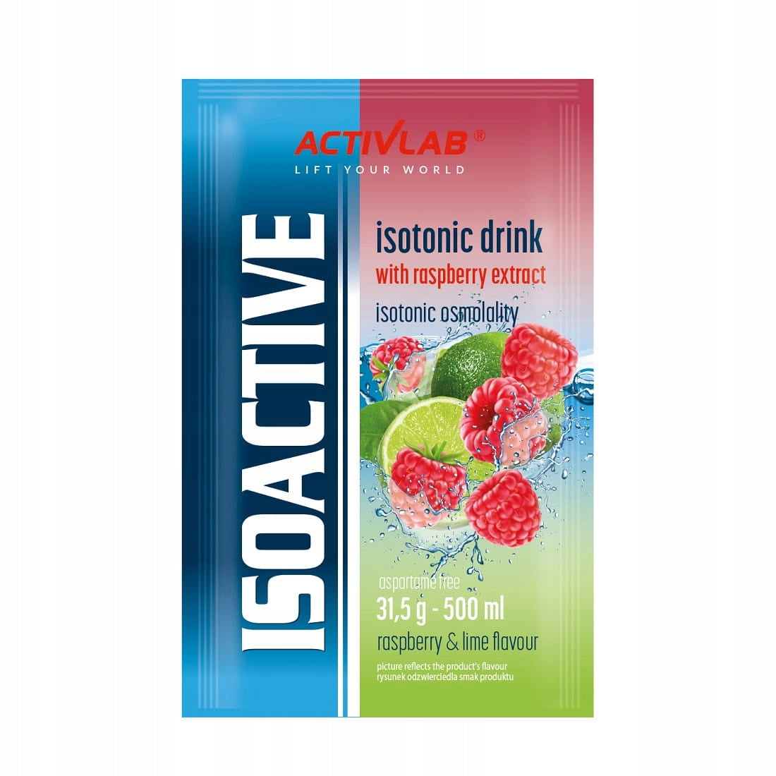 Isotonic sachet Activlab Isoactiv raspberry with lime 31 g 1 pc.