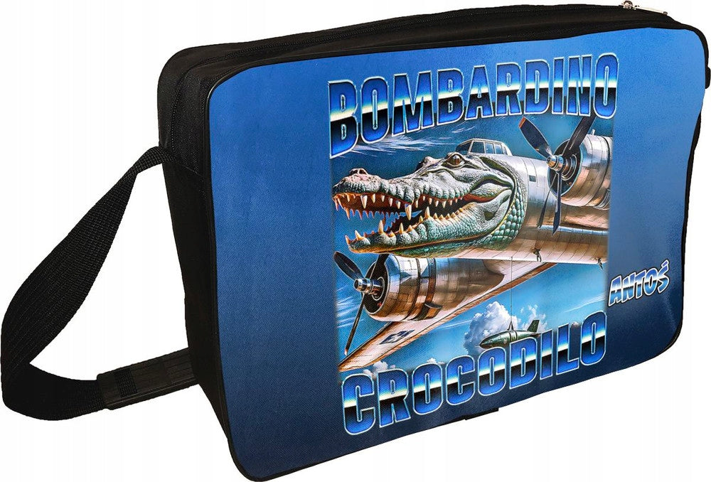 Italian Brainrot Bombardino Crocodilo Shoulder Bag